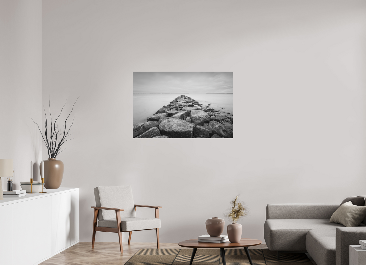 45 x 30″, Matte Photo Print on Fuji Crystal DP II Sand Hill Cove Rocks