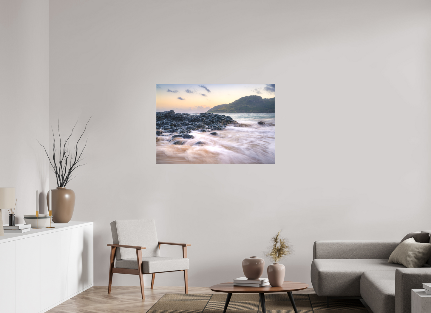 45 x 30″, Matte Canvas Print Lihue Sunset