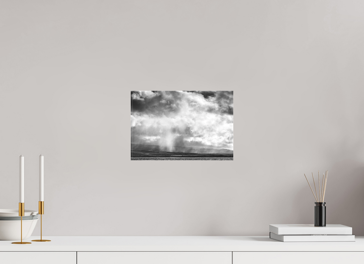 12 x 8″, Matte Canvas Print Rain Showers Along the Napali Coast