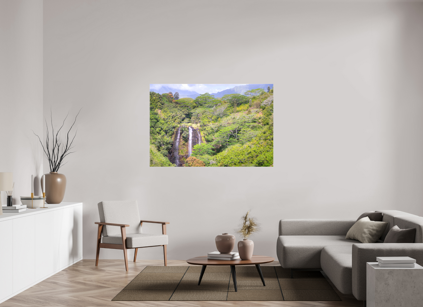 60 x 40″, Matte Canvas Print Opeka Falls