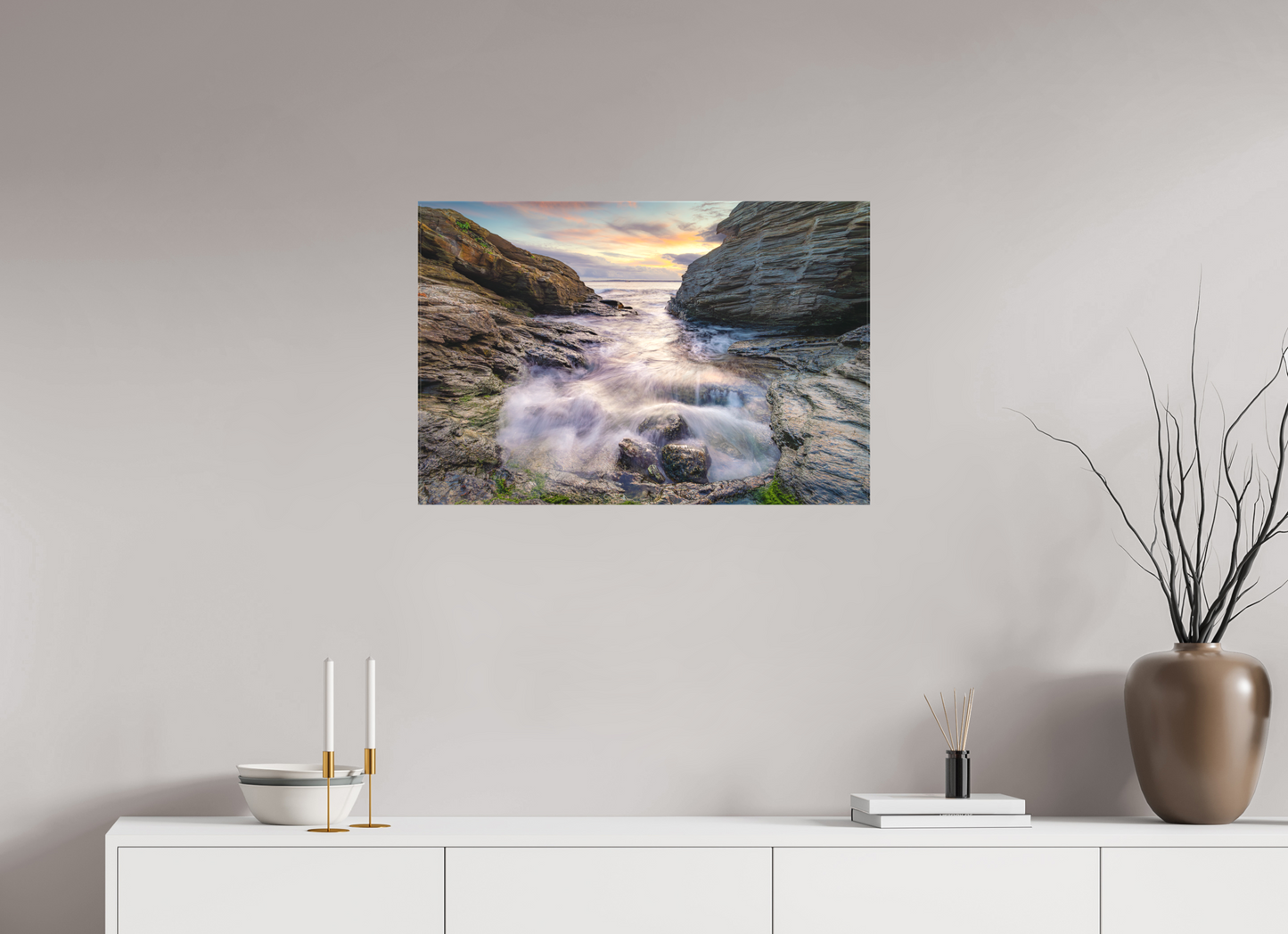 30 x 20″, Matte Canvas Print Waves Approaching