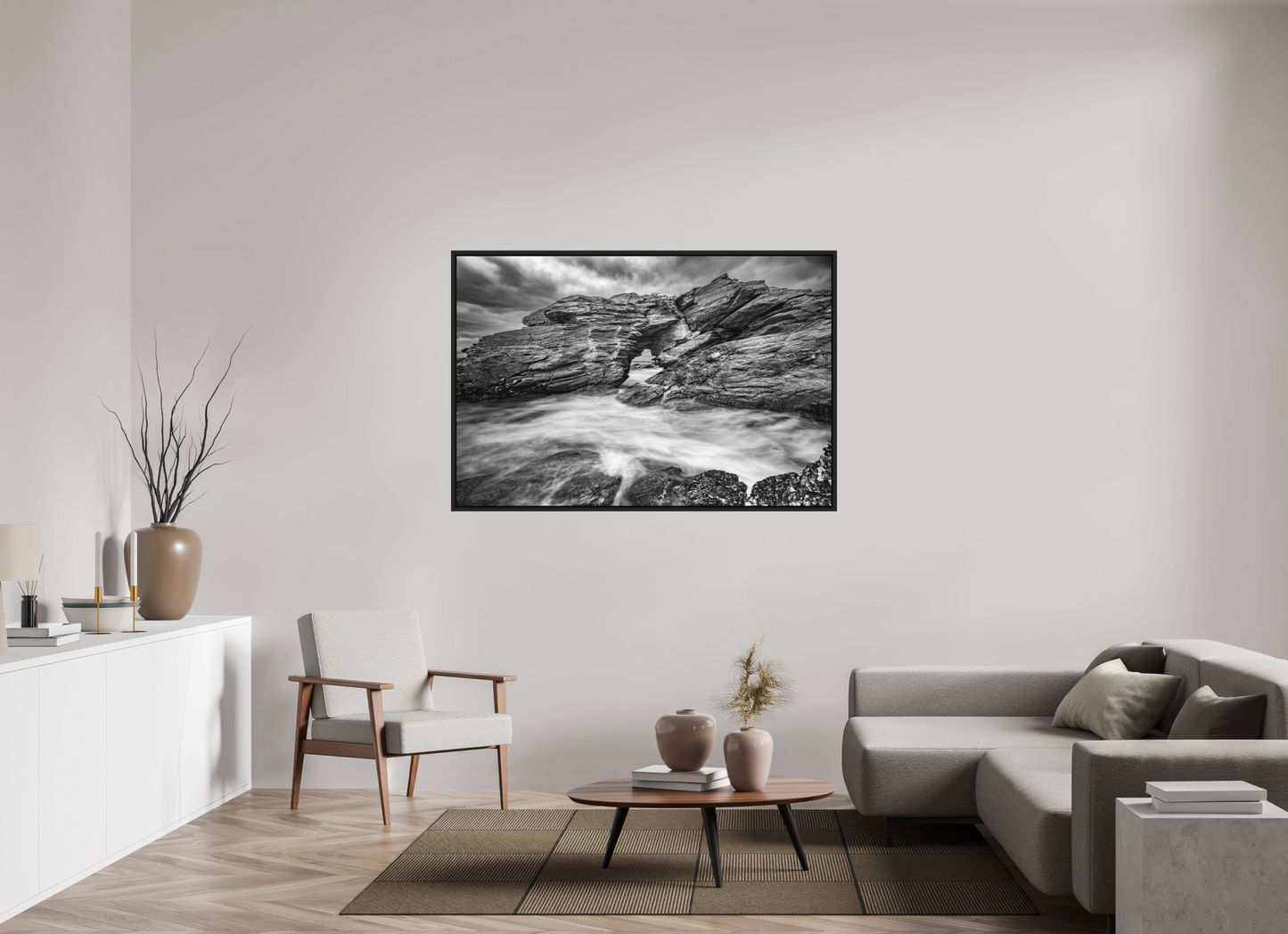 60 x 40″, Photo Print under Acrylic Glass with Black Wood Floater Frame The Gateway