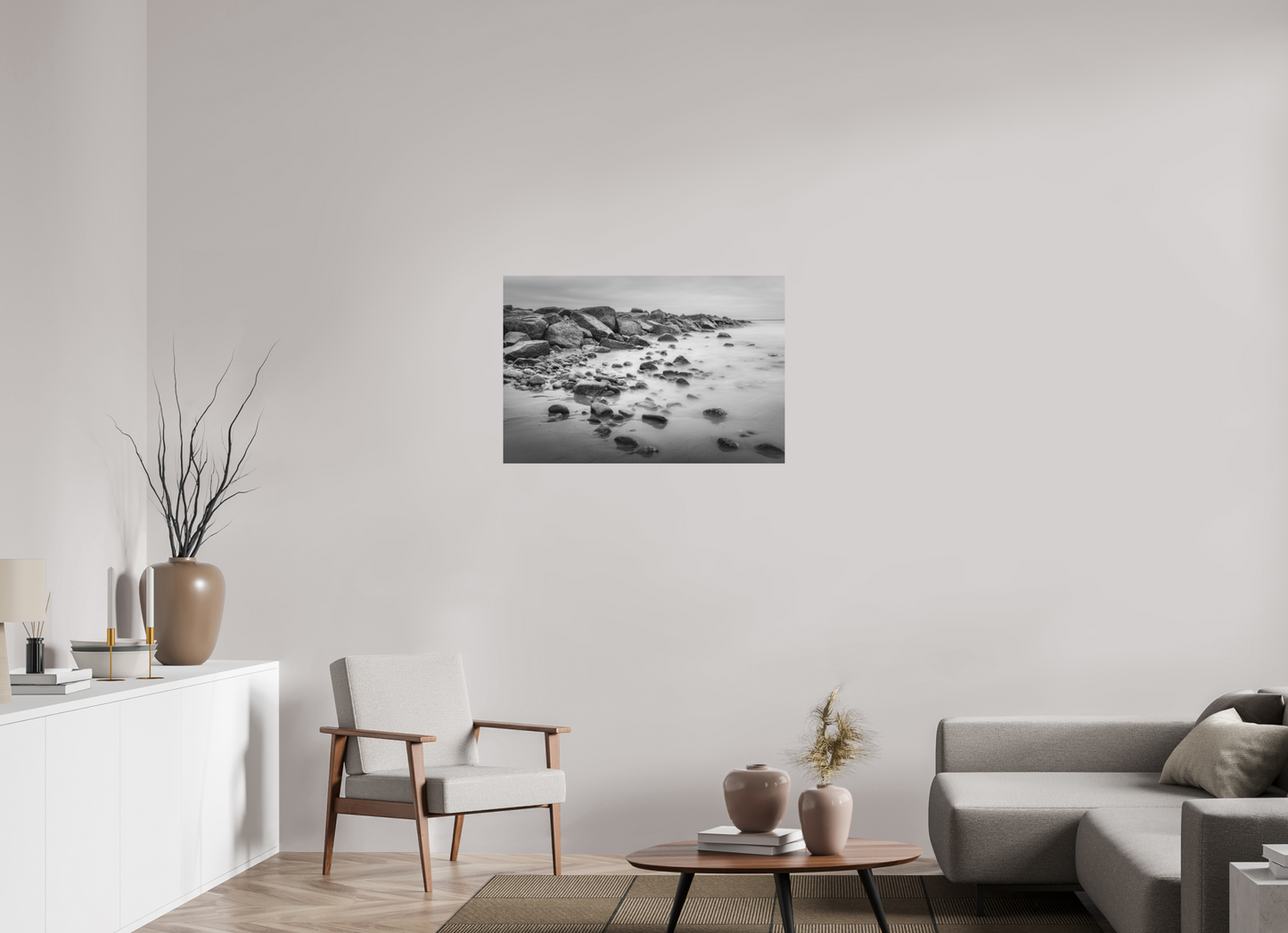 36 x 24″, Matte Photo Print on Fuji Crystal DP II Overcast Morning at Sand Hill Cove