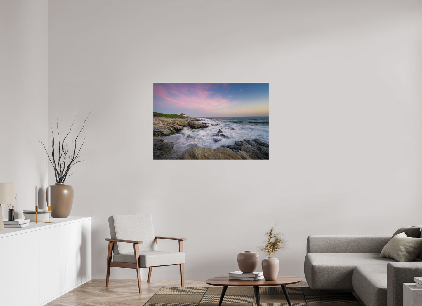45 x 30″, Basic Photo Print on Fuji Crystal DP II Paper Rough Seas at Sunset