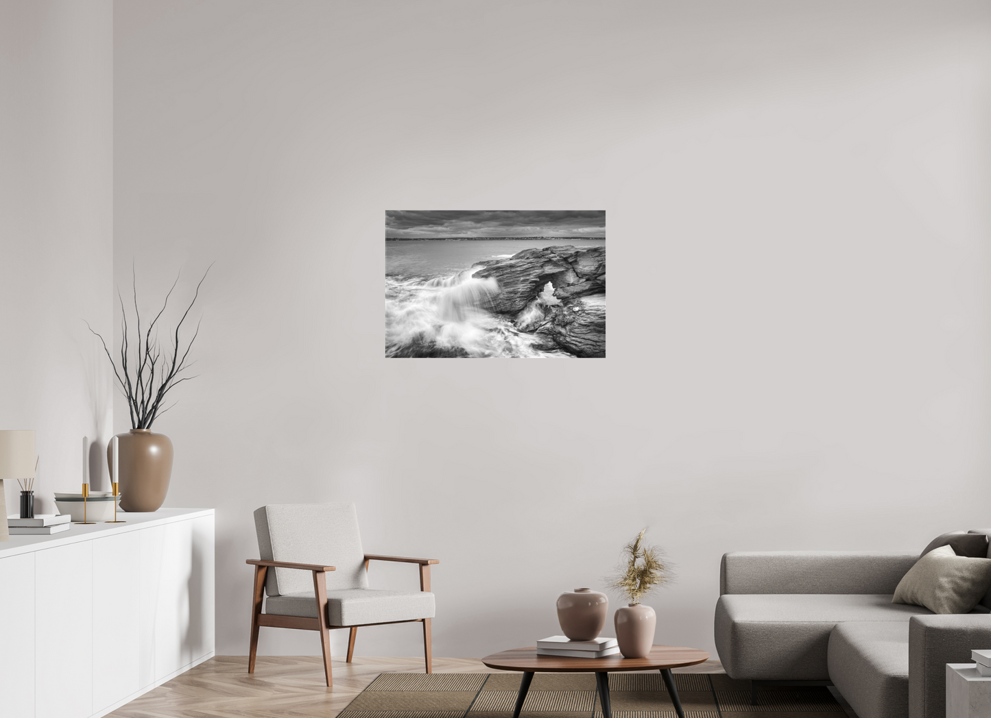 36 x 24″, Matte Canvas Print Waves Over Arches