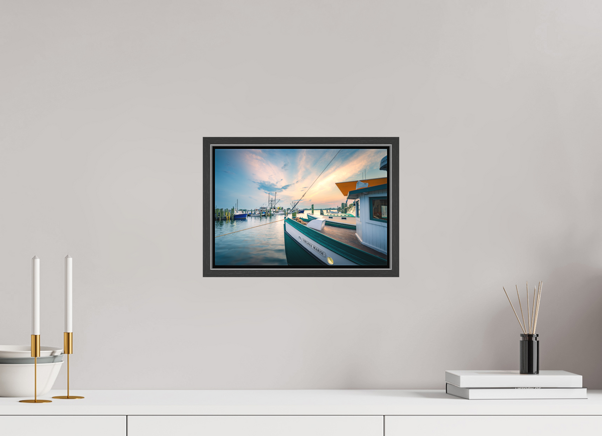 12 x 8″, Matte Canvas Print with Black Wood Floater Frame Virginia Marisse