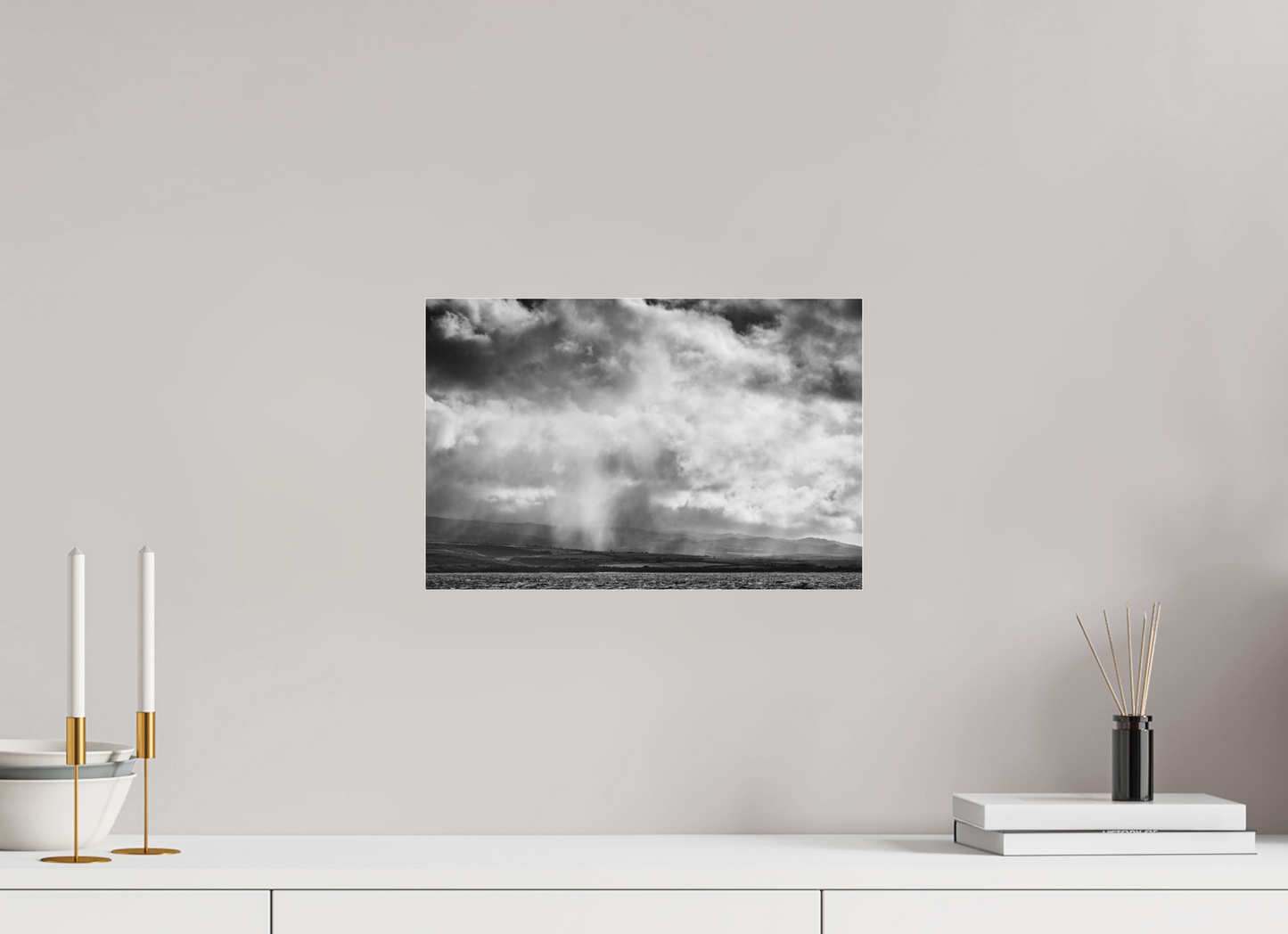 15 x 10″, Photo Print under Acrylic Glass Rain Showers Along the Napali Coast