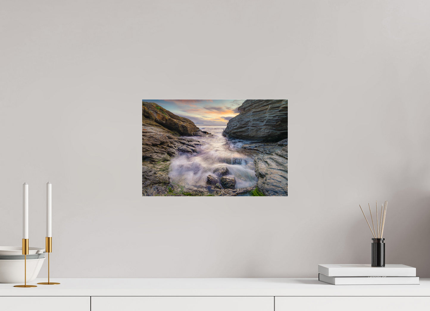 15 x 10″, Photo Print Under Acrylic Glass Waves Approaching