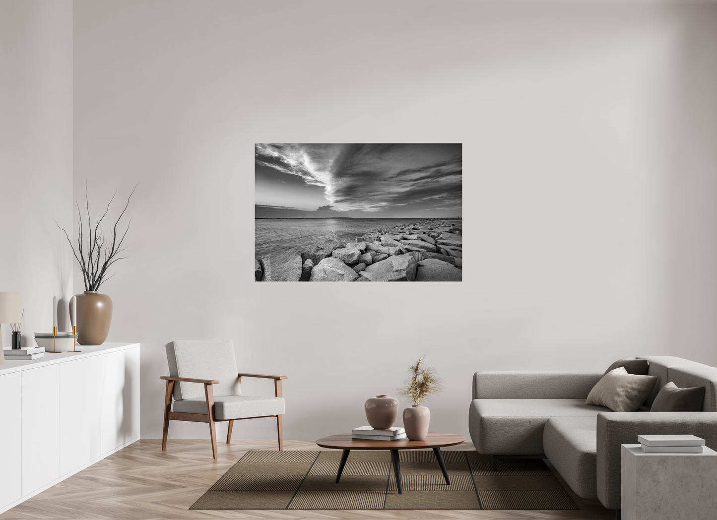 60 x 40″, Metallic Photo Print on Fuji Crystal Pearl Overlooking Old Harbor