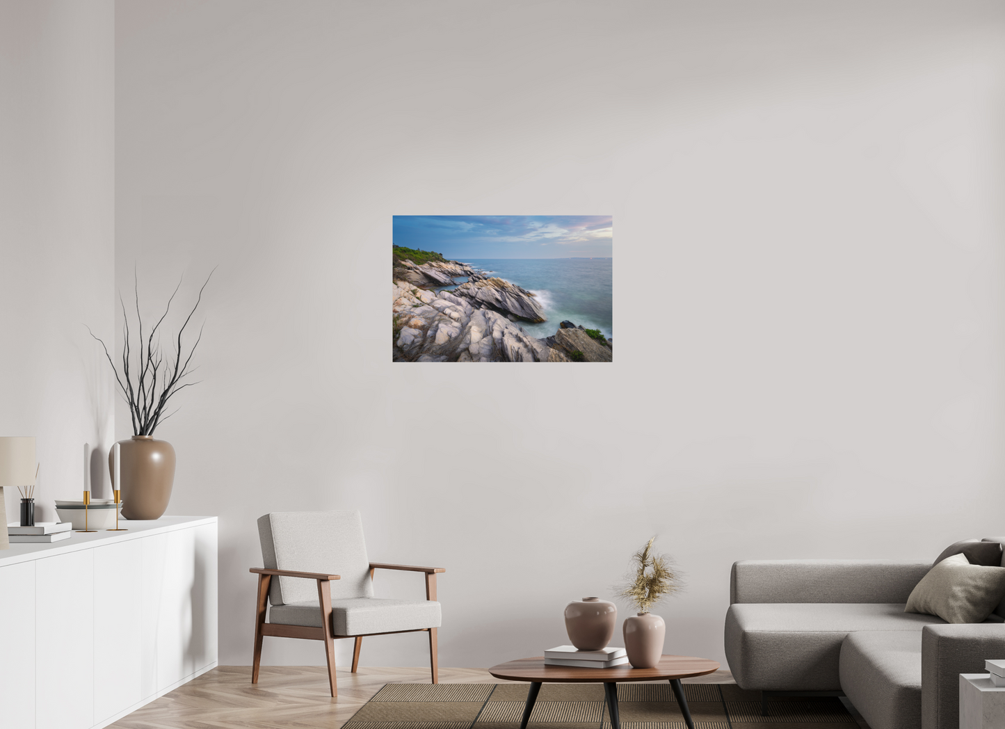 36 x 24″, Basic Matte Photo Print on Fuji Crystal DP II Paper Blue Hour at Beavertail
