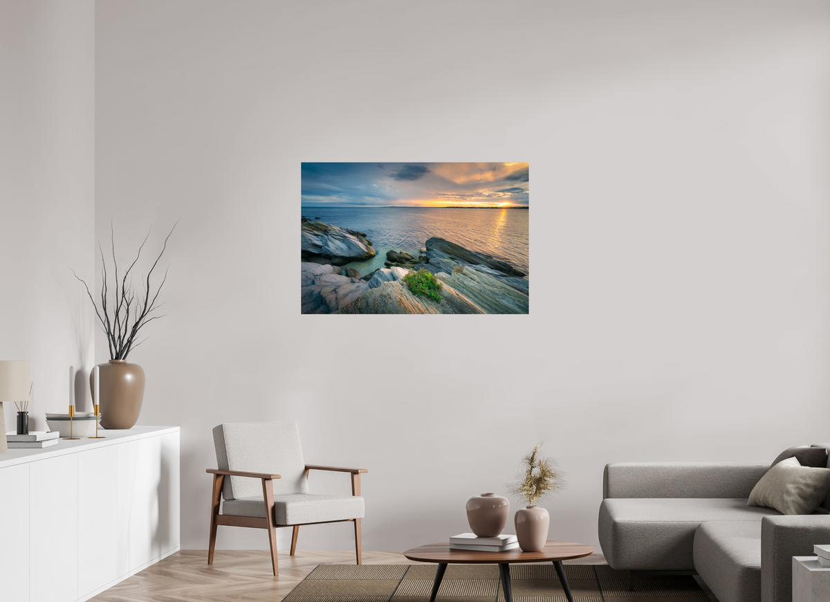 45 x 30″, Premium ChromaLuxe HD Aluminum Metal Print Beavertail Sun Rays