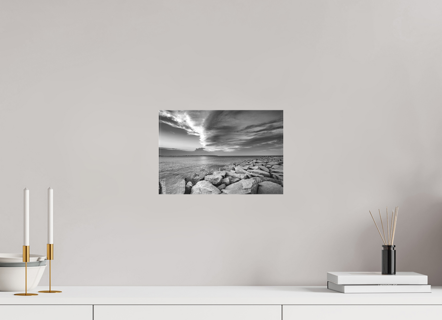 12 x 8″, Matte Canvas Print Overlooking Old Harbor