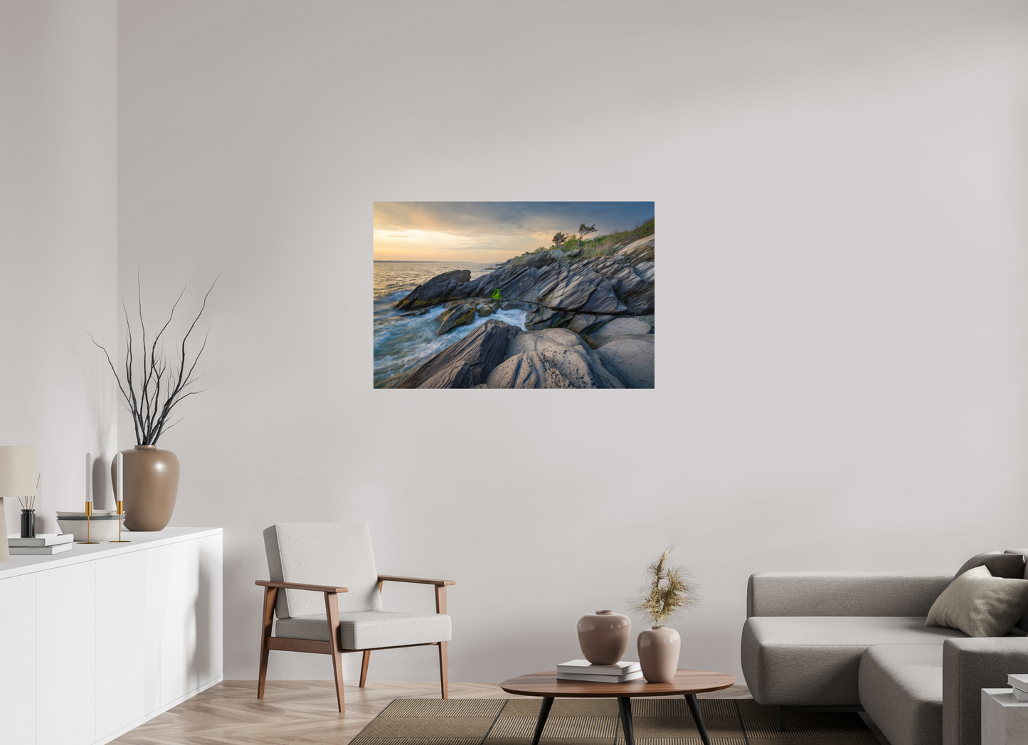 45 x 30″, Basic Photo Print on Fuji Crystal DP II Paper Sunset Glow at Beavertail