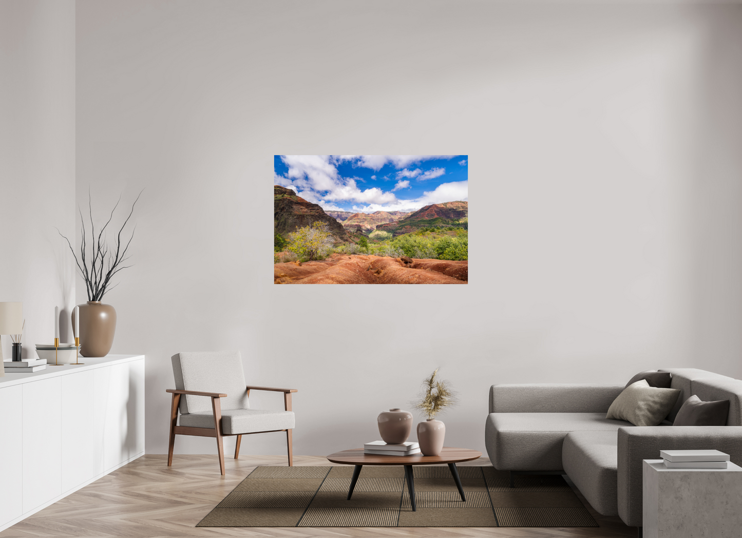 54 x 36″, ChromaLuxe HD Metal Print Along the Kukui Trail