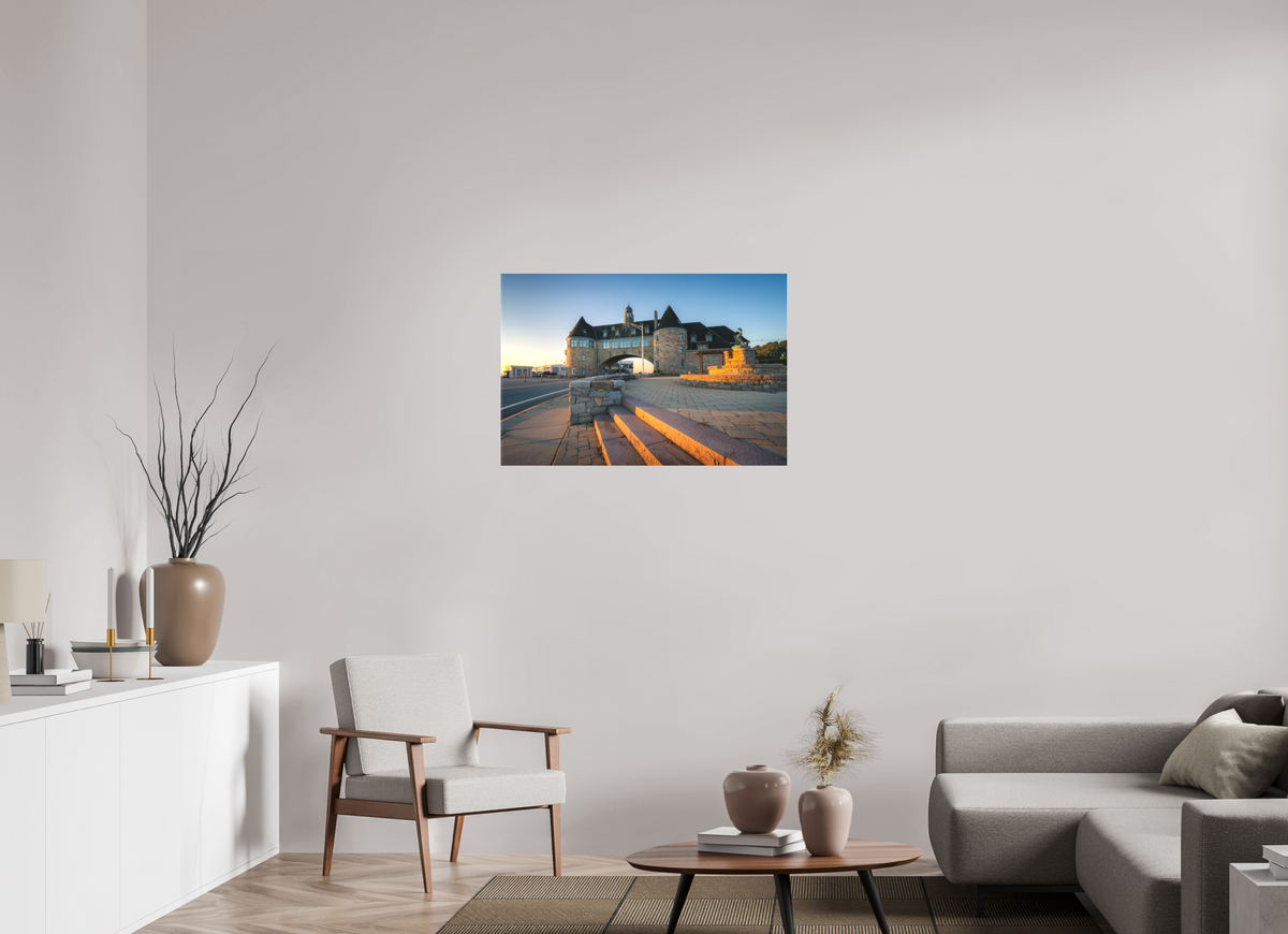 36 x 24″, Matte Canvas Print Golden Sunrise at The Towers