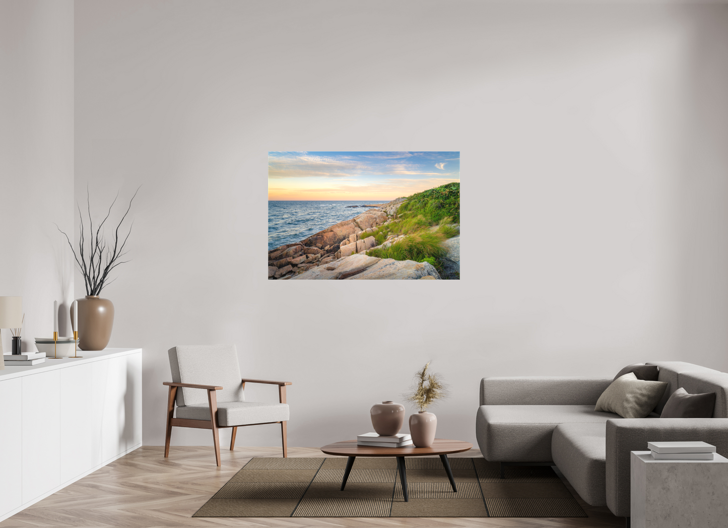 54 x 36″, Matte Canvas Print Black Point before Sunset