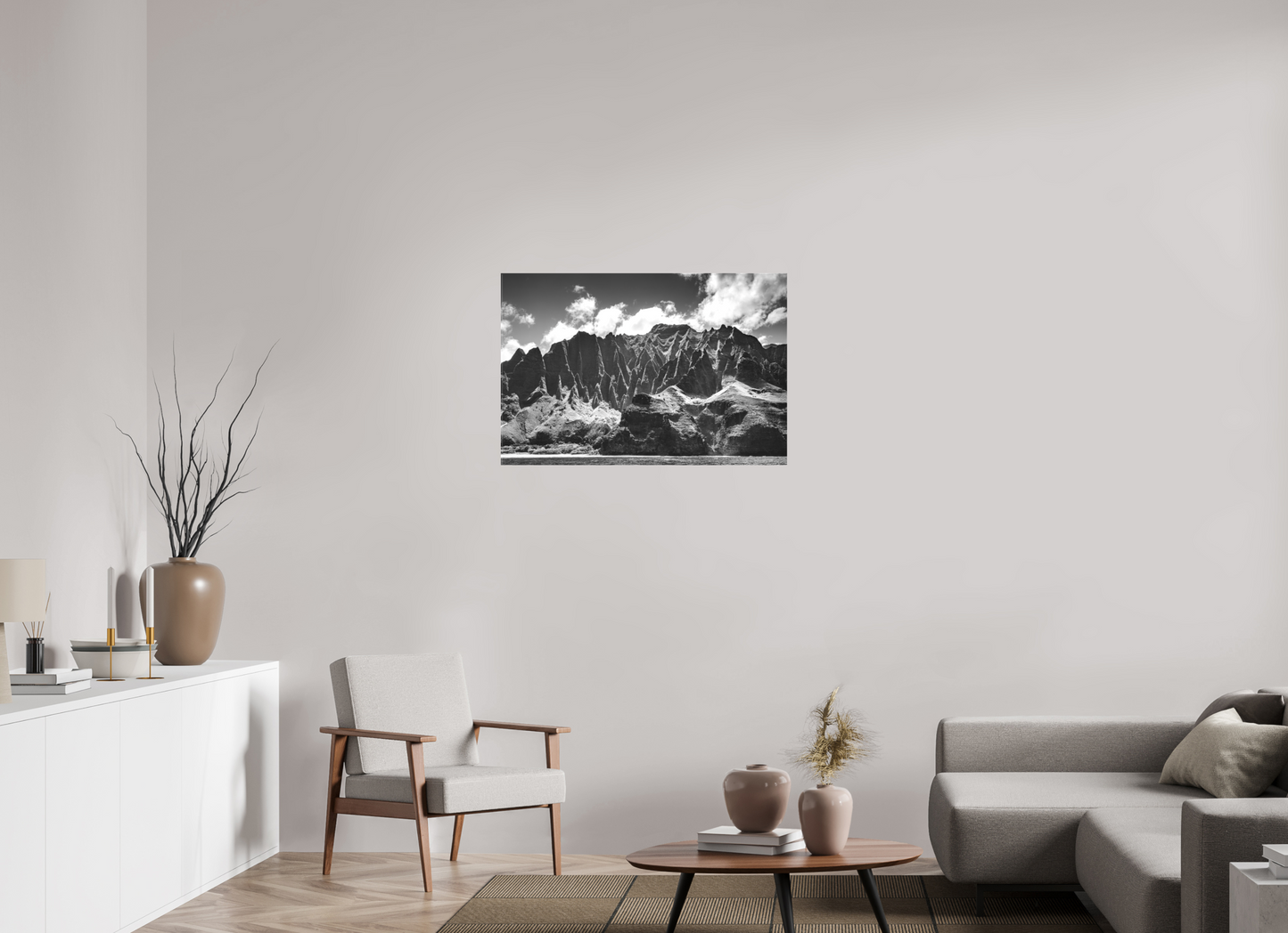 36 x 24″, Matte Canvas Print Rugged Coastline Along the Napali Coast