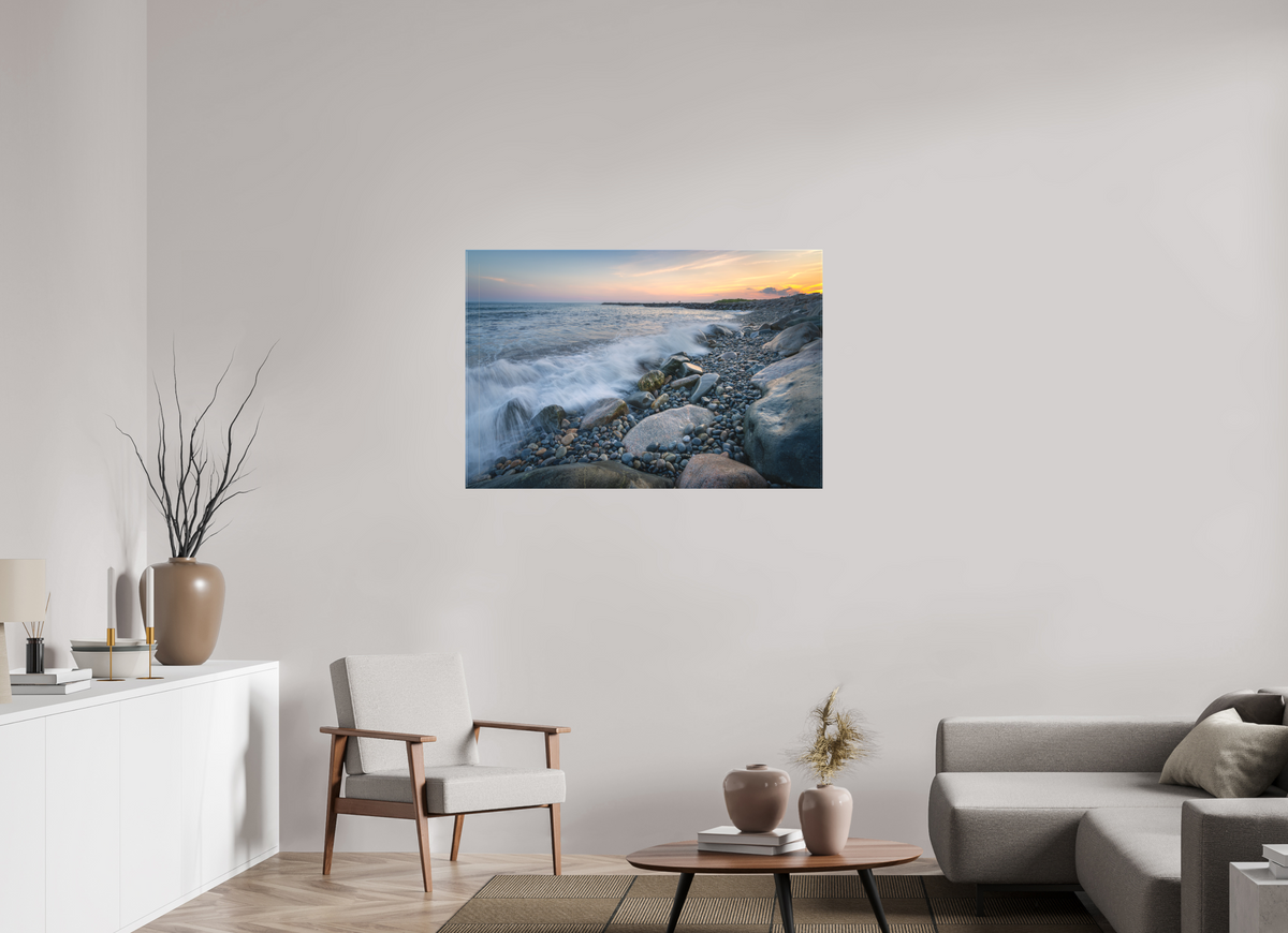 45 x 30″, Matte Canvas Print Waves Crashing at Camp Cronin