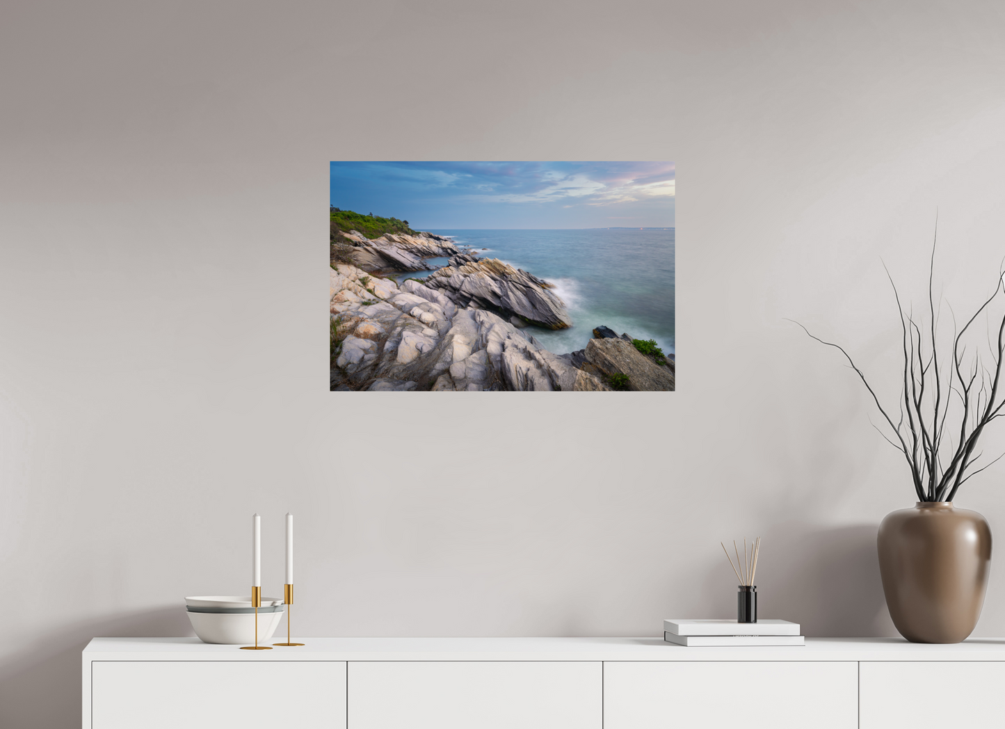 30 x 20″, Basic Photo Print on Fuji Crystal DP II Paper Blue Hour at Beavertail