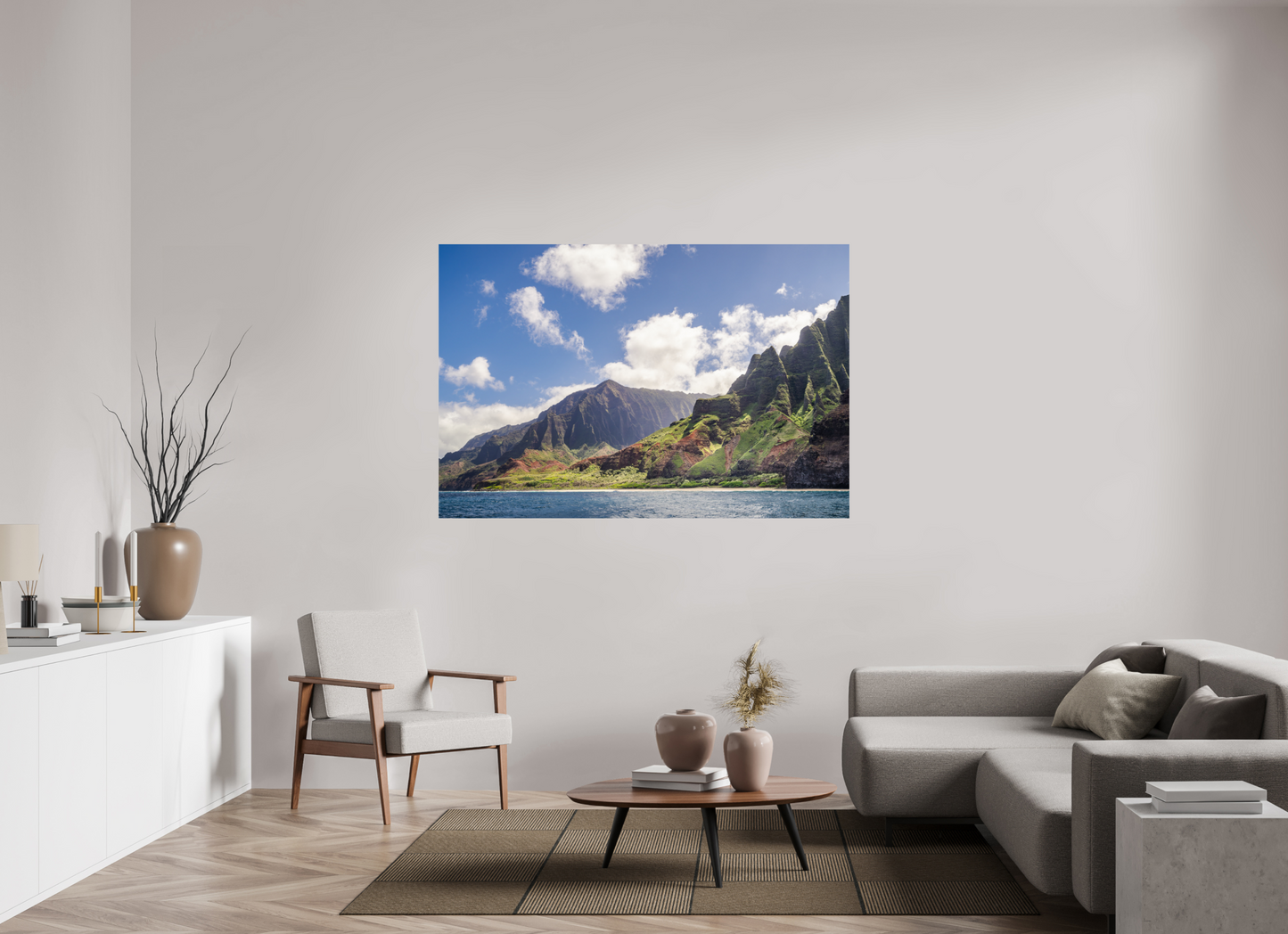 66 x 44″, ChromaLuxe HD Metal Print The Napali Coast