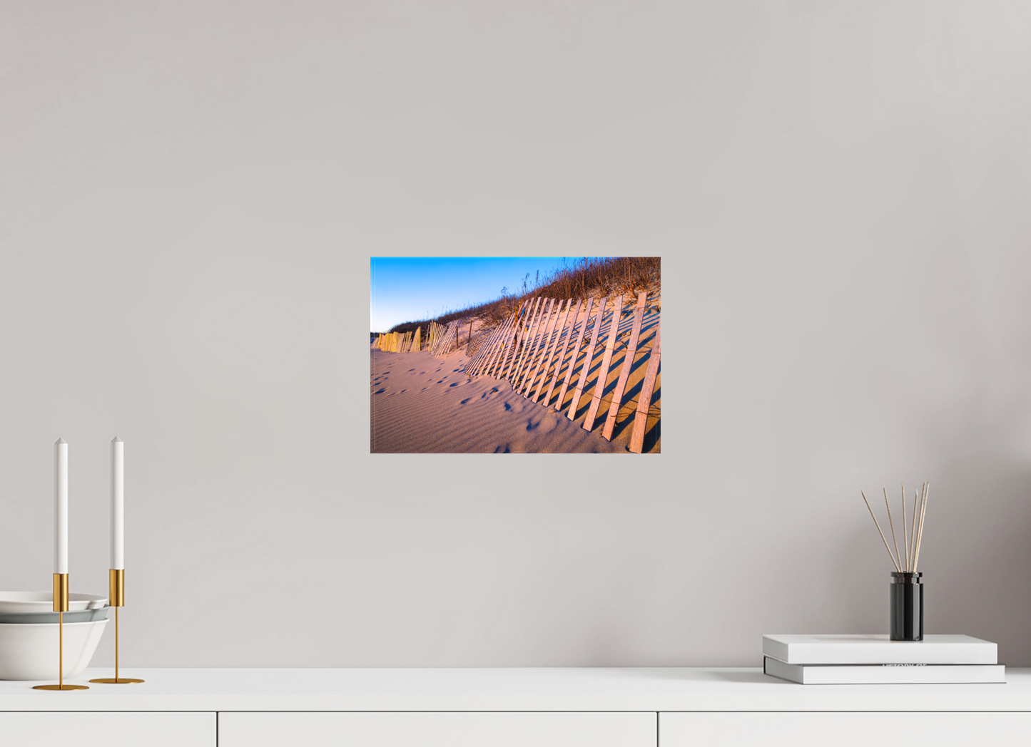 12 x 8″, Matte Canvas Print Sunset Glow on Sand Hill Cove Dunes