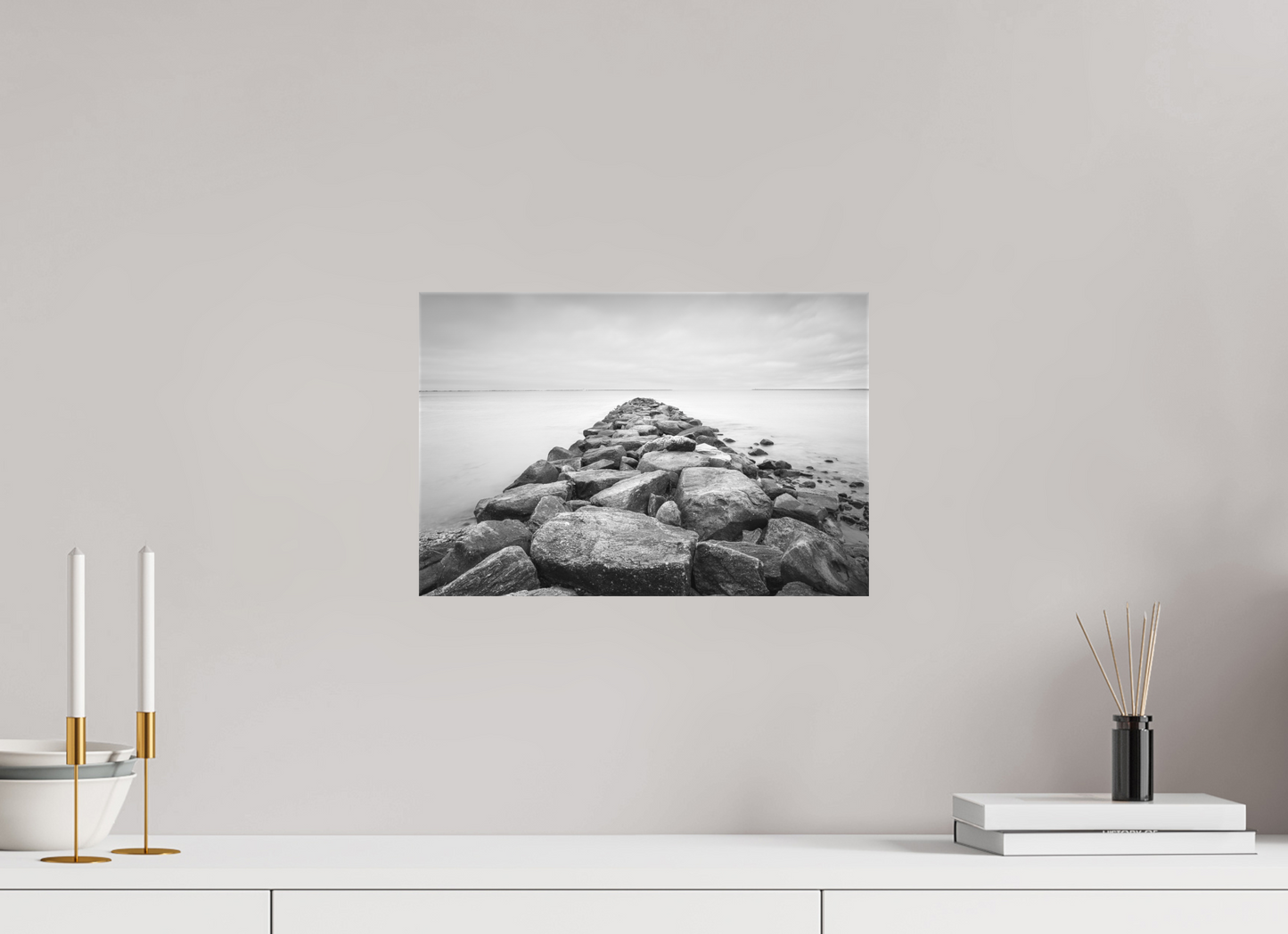 15 x 10″, Matte Canvas Print Sand Hill Cove Rocks