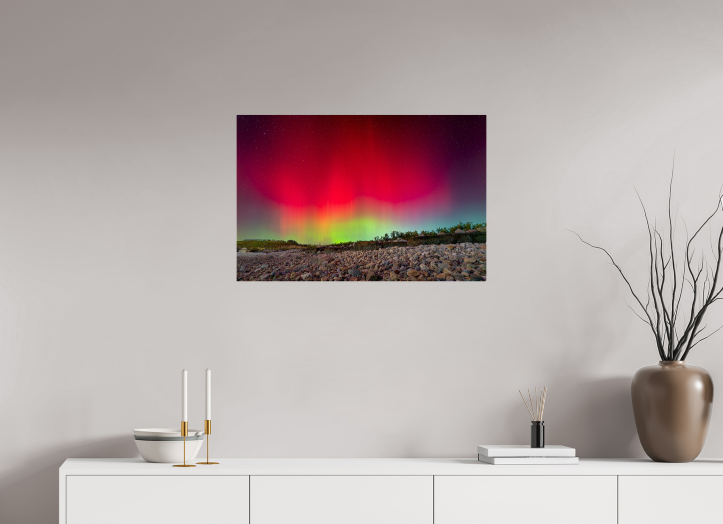30 x 20″, Photo Print under Acrylic Glass Aurora Borealis at Camp Cronin