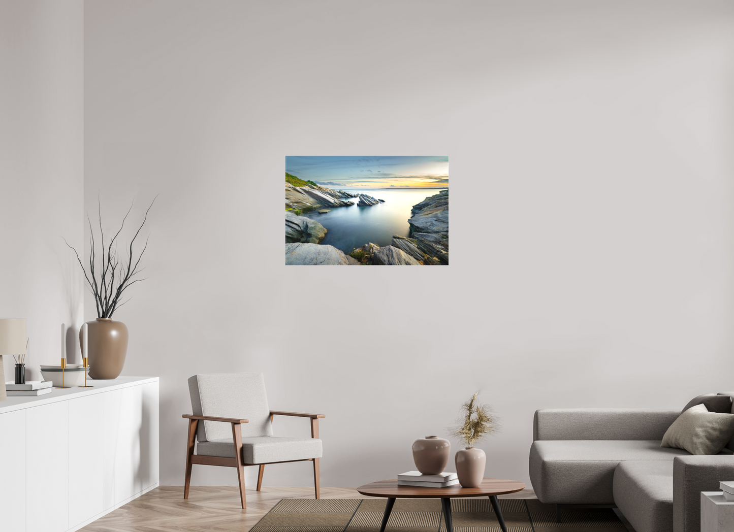 36 x 24″, Matte Canvas Print Sunset and Solitude
