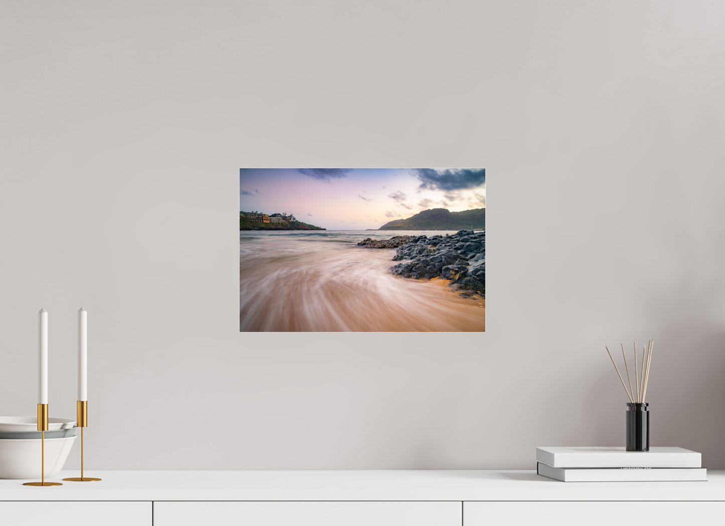 15 x 10″, Photo Print under Acrylic Glass Waves Retreating