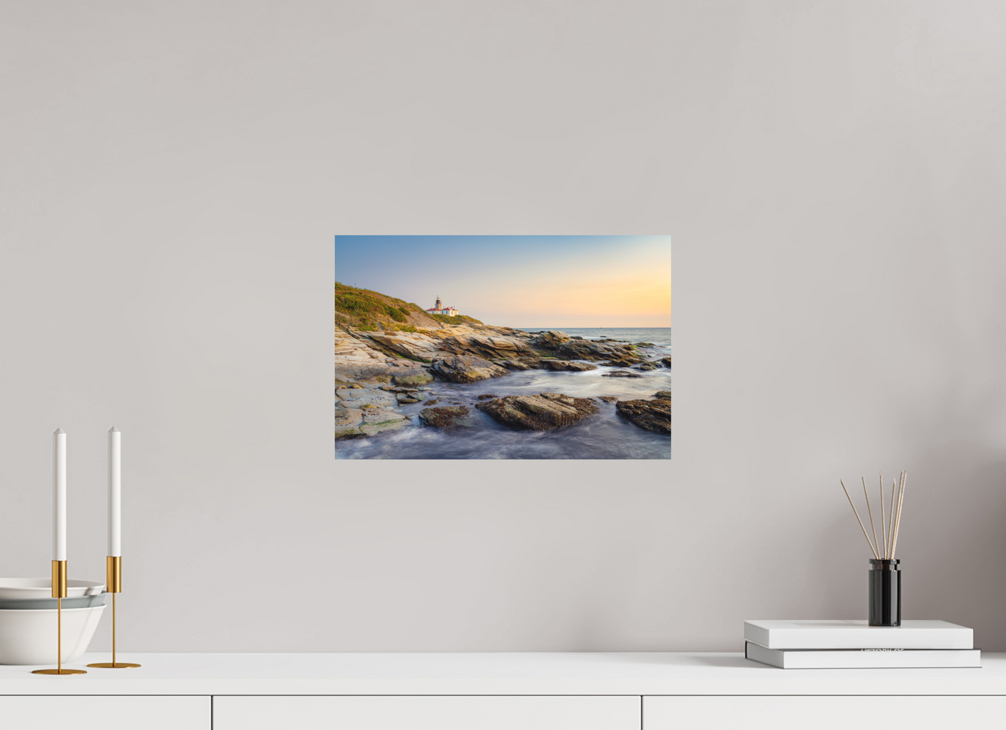 15 x 10″, Matte Photo Print on Fuji Crystal DP II Beavertail Lighthouse