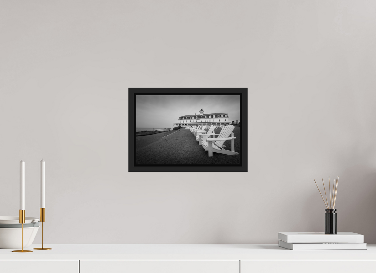 12 x 8″, Premium Photo Print under Acrylic Glass with Black Wood Floater Frame The Spring House