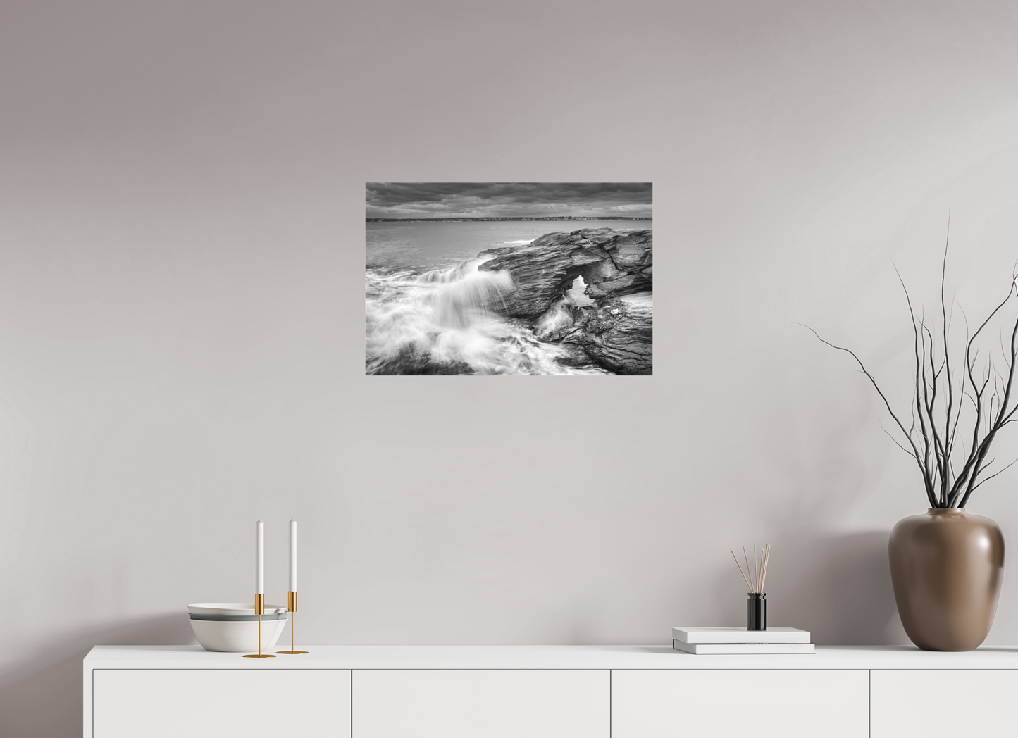 24 x 16″, Matte Canvas Print Waves Over Arches