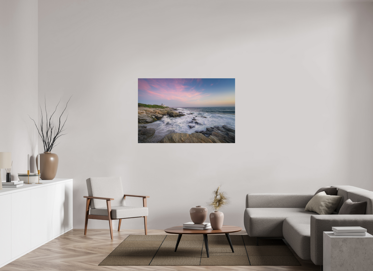 54 x 36″, Basic Matte Photo Print on Fuji Crystal DP II Paper Rough Seas at Sunset