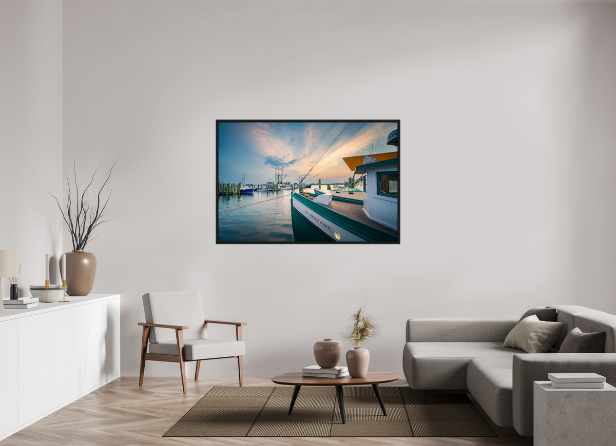 60 x 40″, Premium ChromaLuxe HD Aluminum Metal Print with Black Wood Floater Frame Virginia Marisse