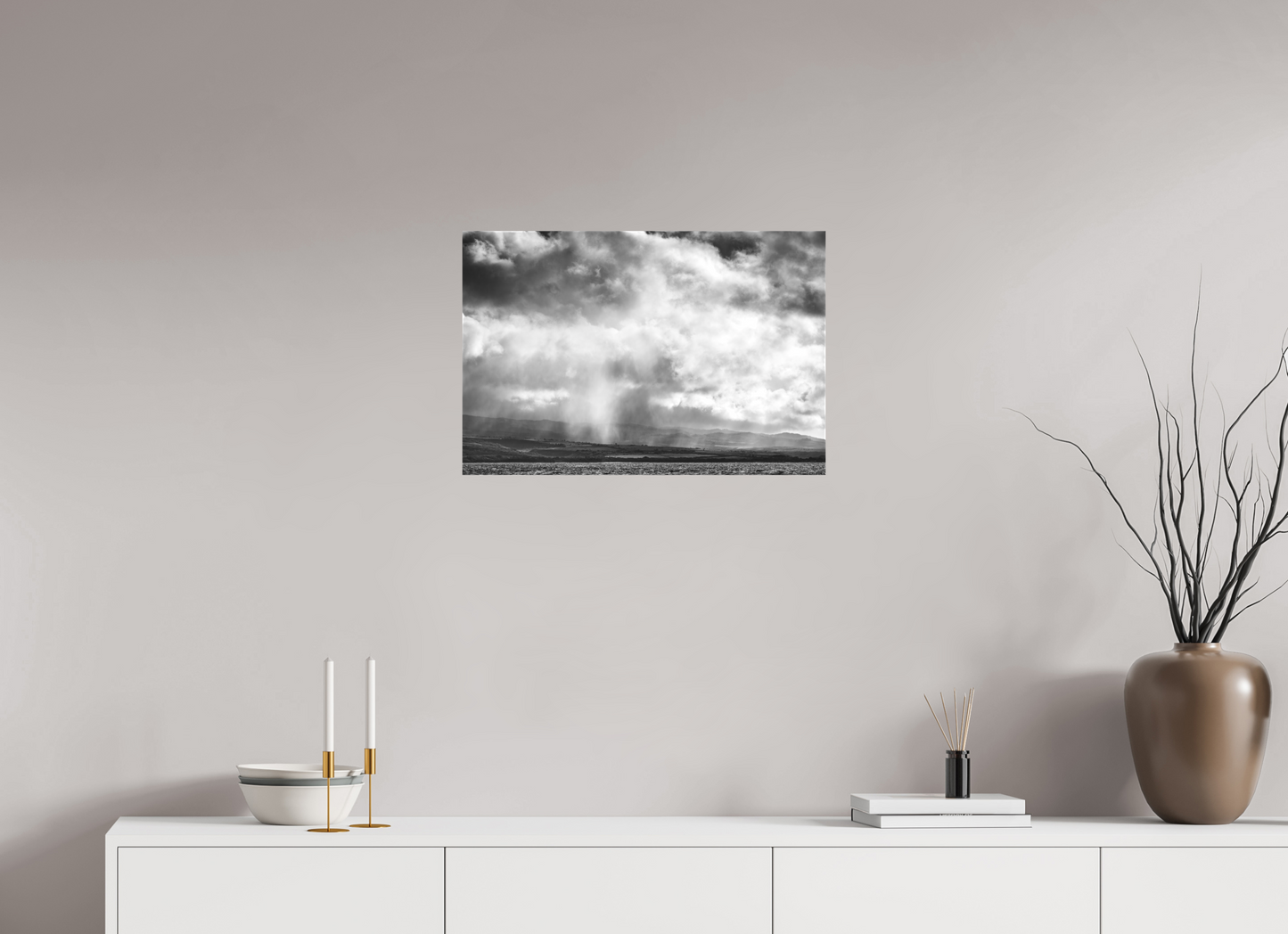 24 x 16″, Matte Canvas Print Rain Showers Along the Napali Coast