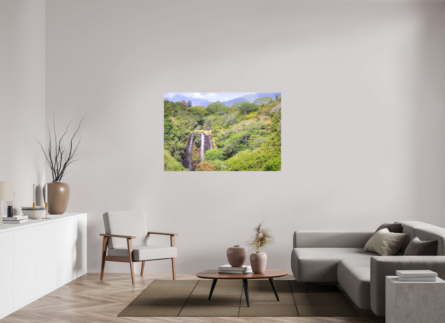 54 x 36″, Matte Canvas Print Opeka Falls