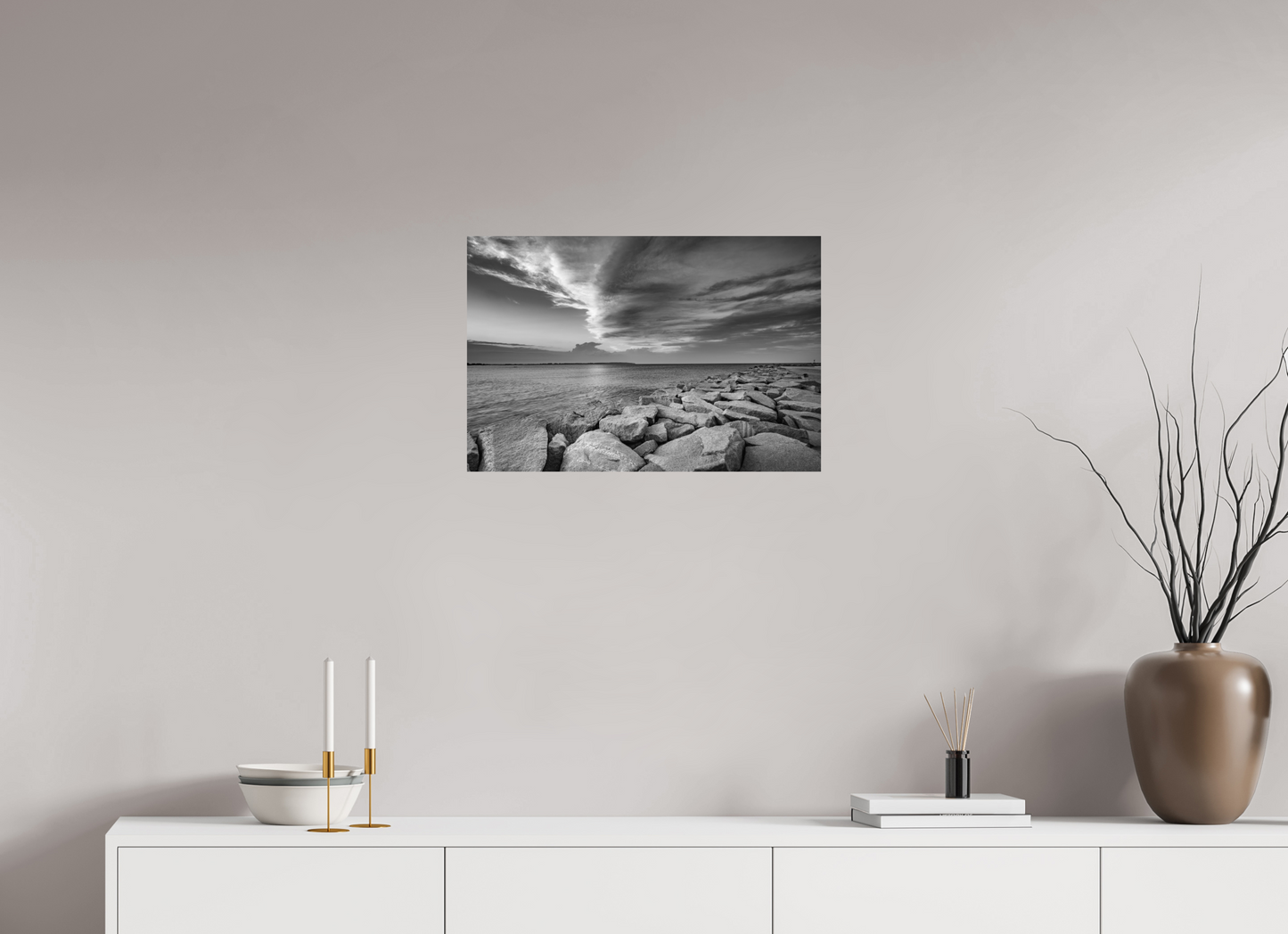 24 x 16″, Metallic Photo Print on Fuji Crystal Pearl Overlooking Old Harbor