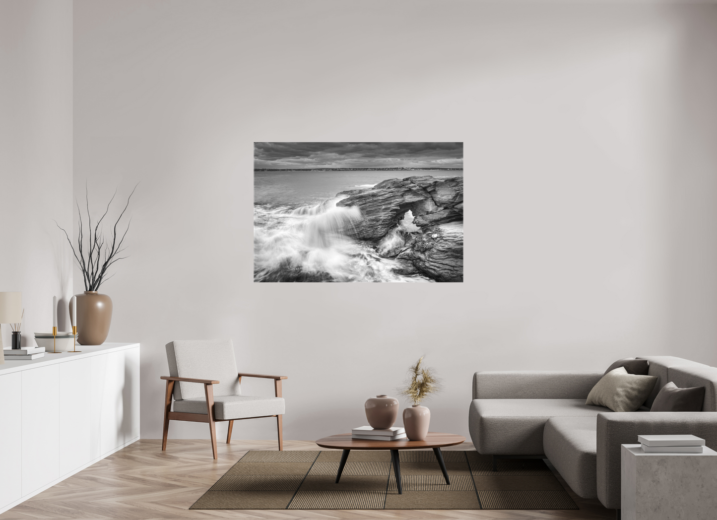 60 x 40″, Matte Canvas Print Waves Over Arches