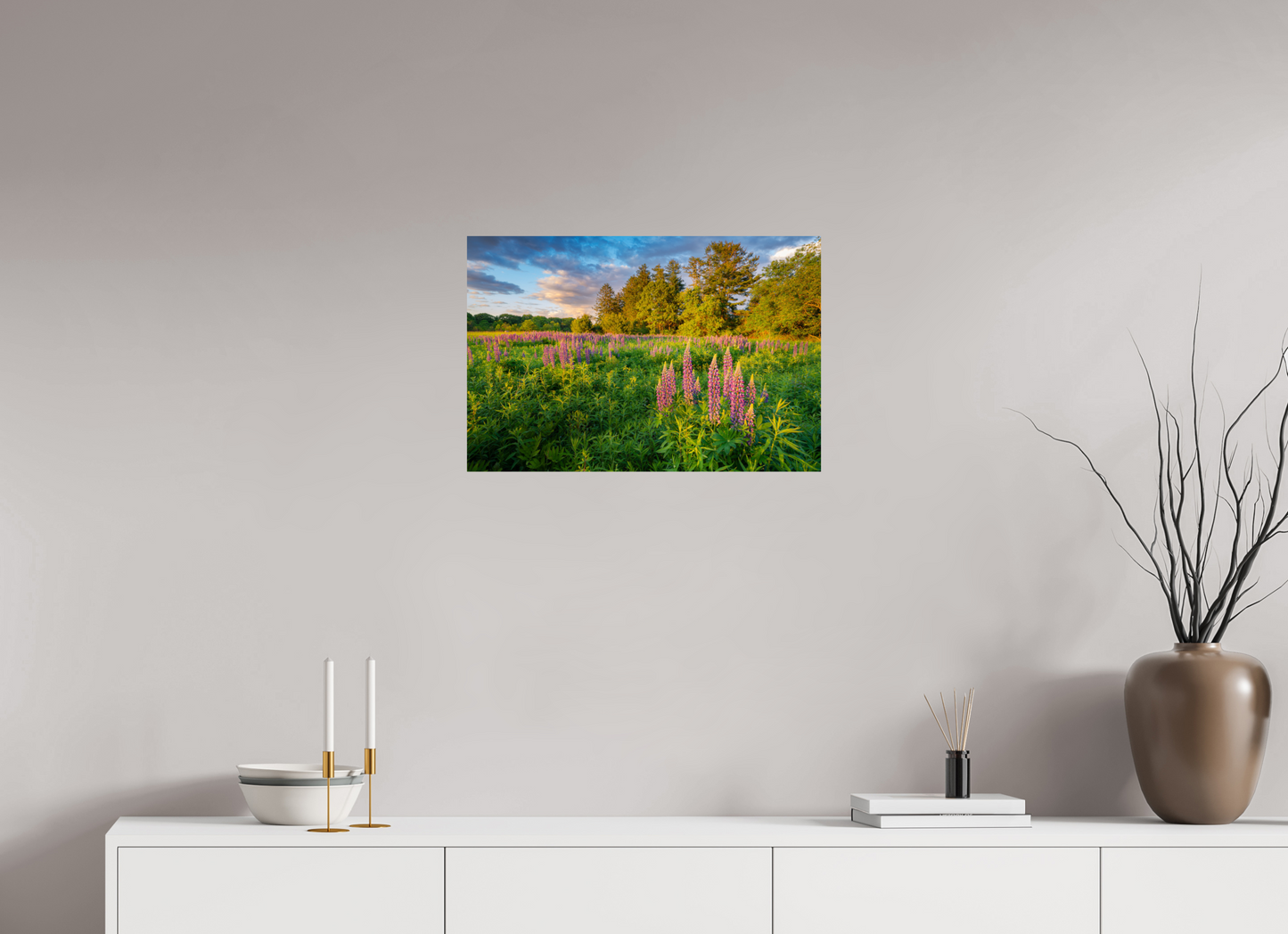 24 x 16″, Basic Photo Print on Fuji Crystal DP II Paper Lupines at Golden Hour