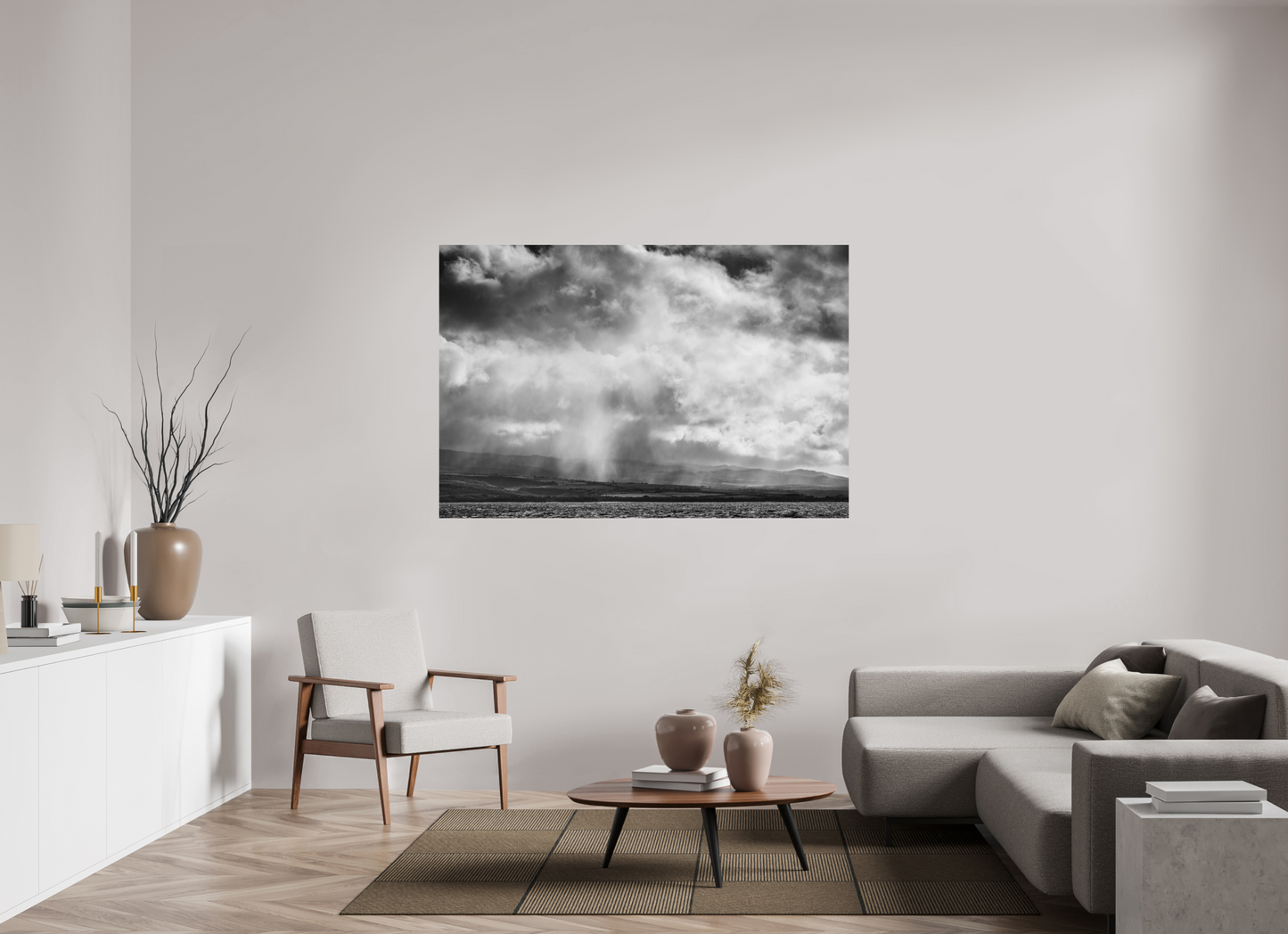 66 x 44″, Photo Print on Fuji Crystal DP II Rain Showers Along the Napali Coast