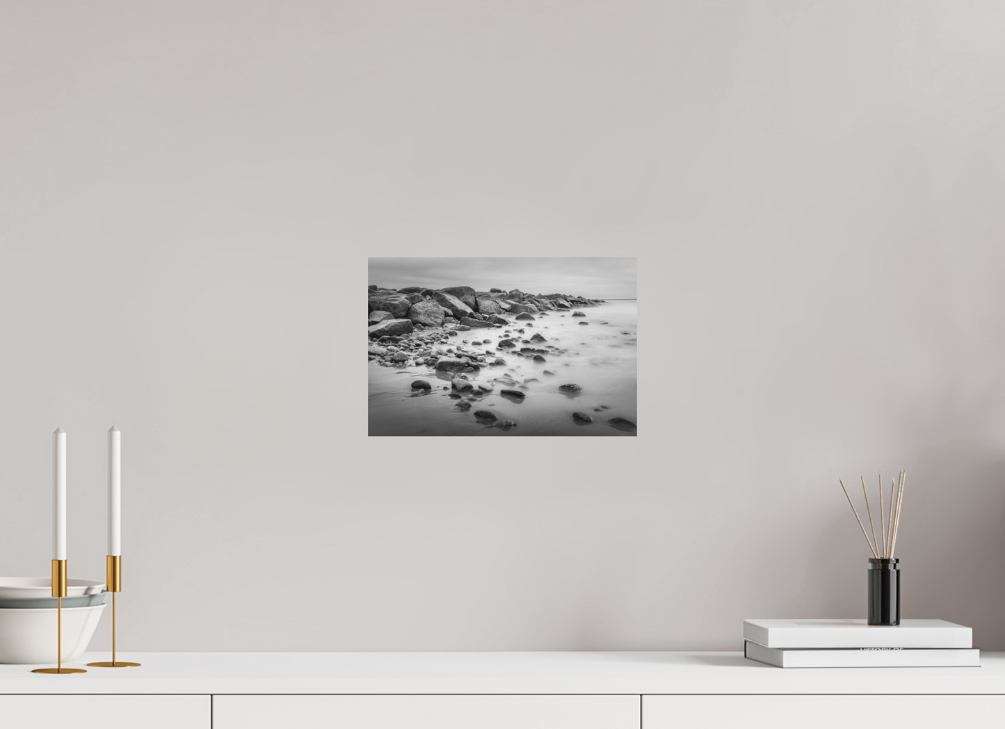12 x 8″, Matte Photo Print on Fuji Crystal DP II Overcast Morning at Sand Hill Cove