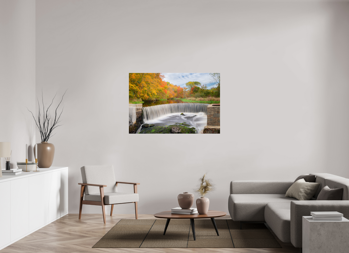 54 x 36″, Photo Print under Acrylic Glass Autumn at Horseshoe Falls