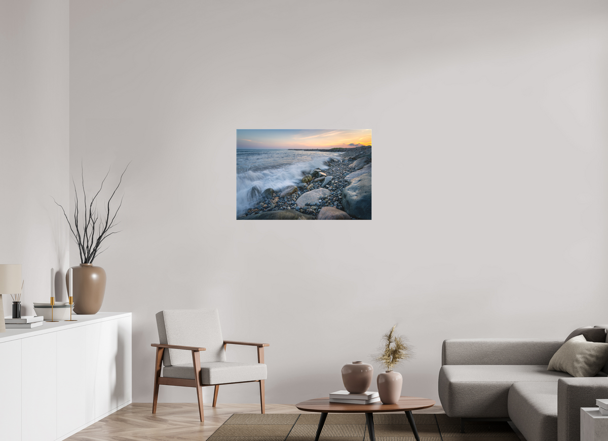 36 x 24″, Matte Canvas Print Waves Crashing at Camp Cronin
