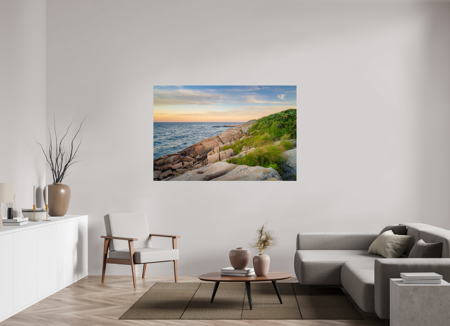 66 x 44″, Photo Print on Fujiflex High Gloss Black Point before Sunset