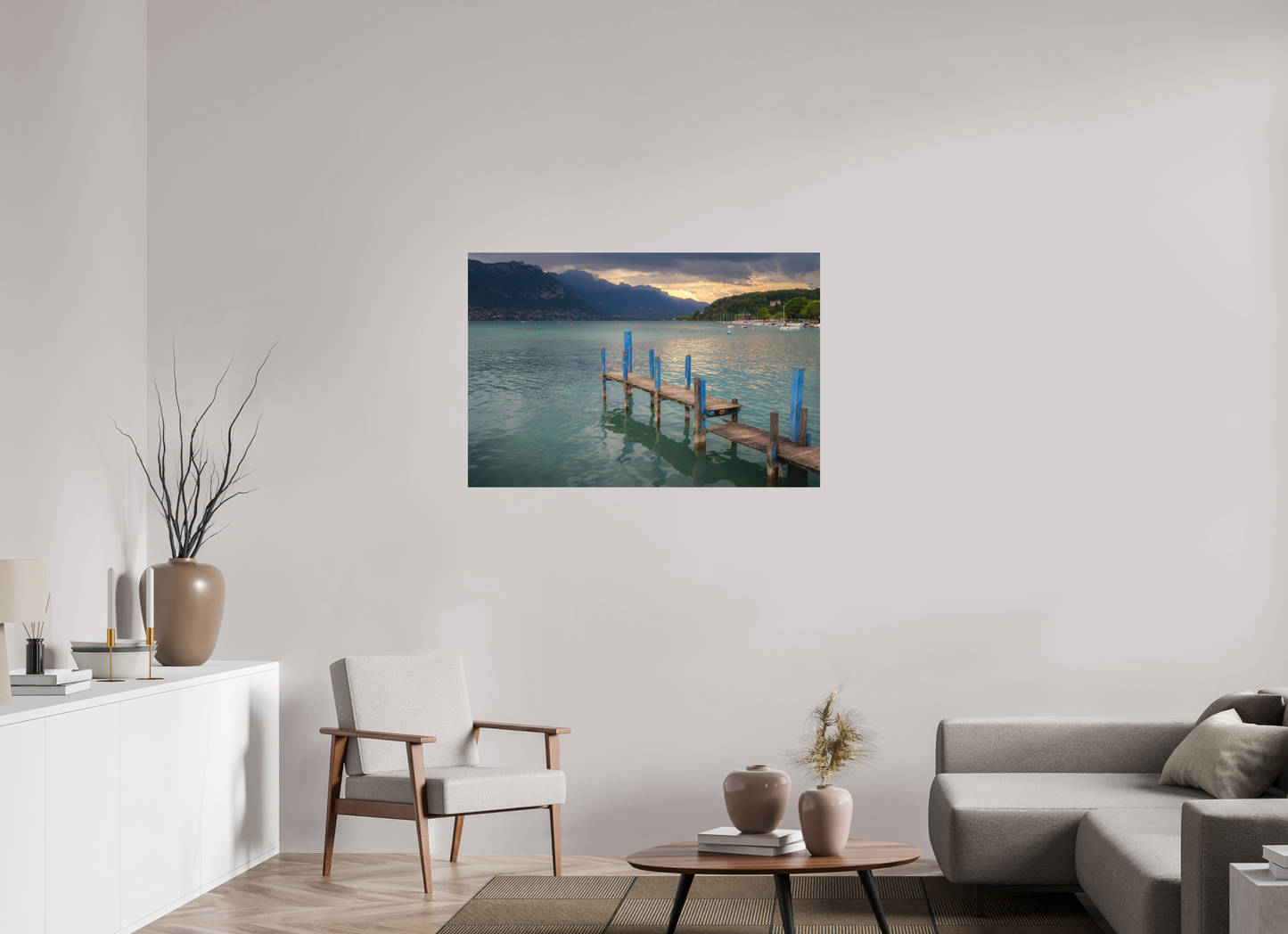 45 x 30″, Matte Photo Print on Fuji Crystal DP II Thunderstorm over Lake Annecy