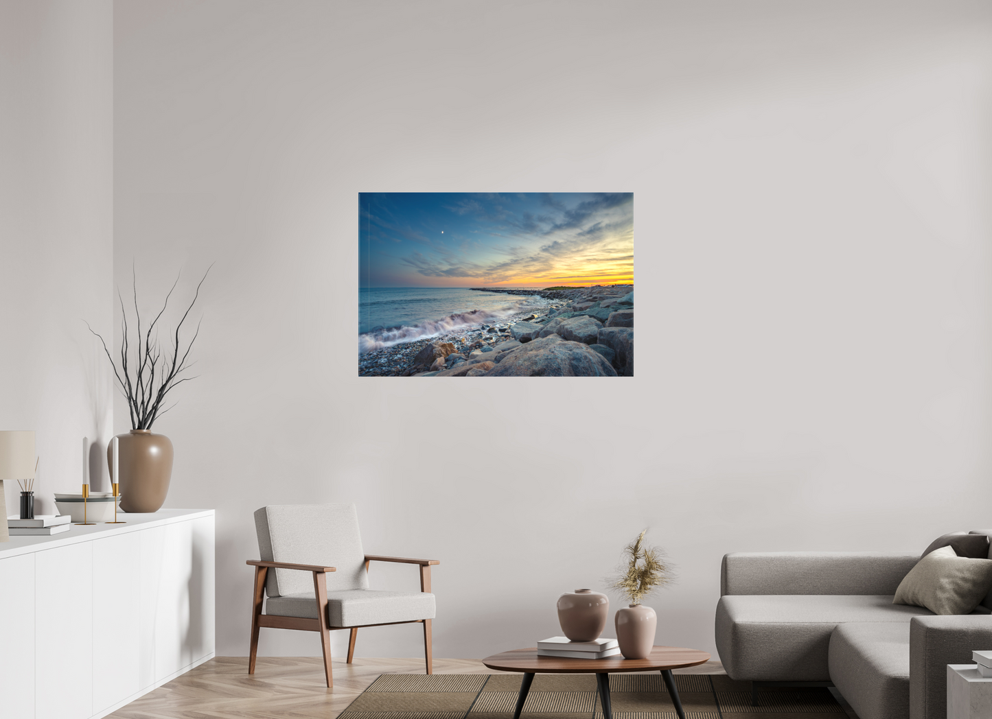 45 x 30″, Matte Canvas Print Sunset at Camp Cronin