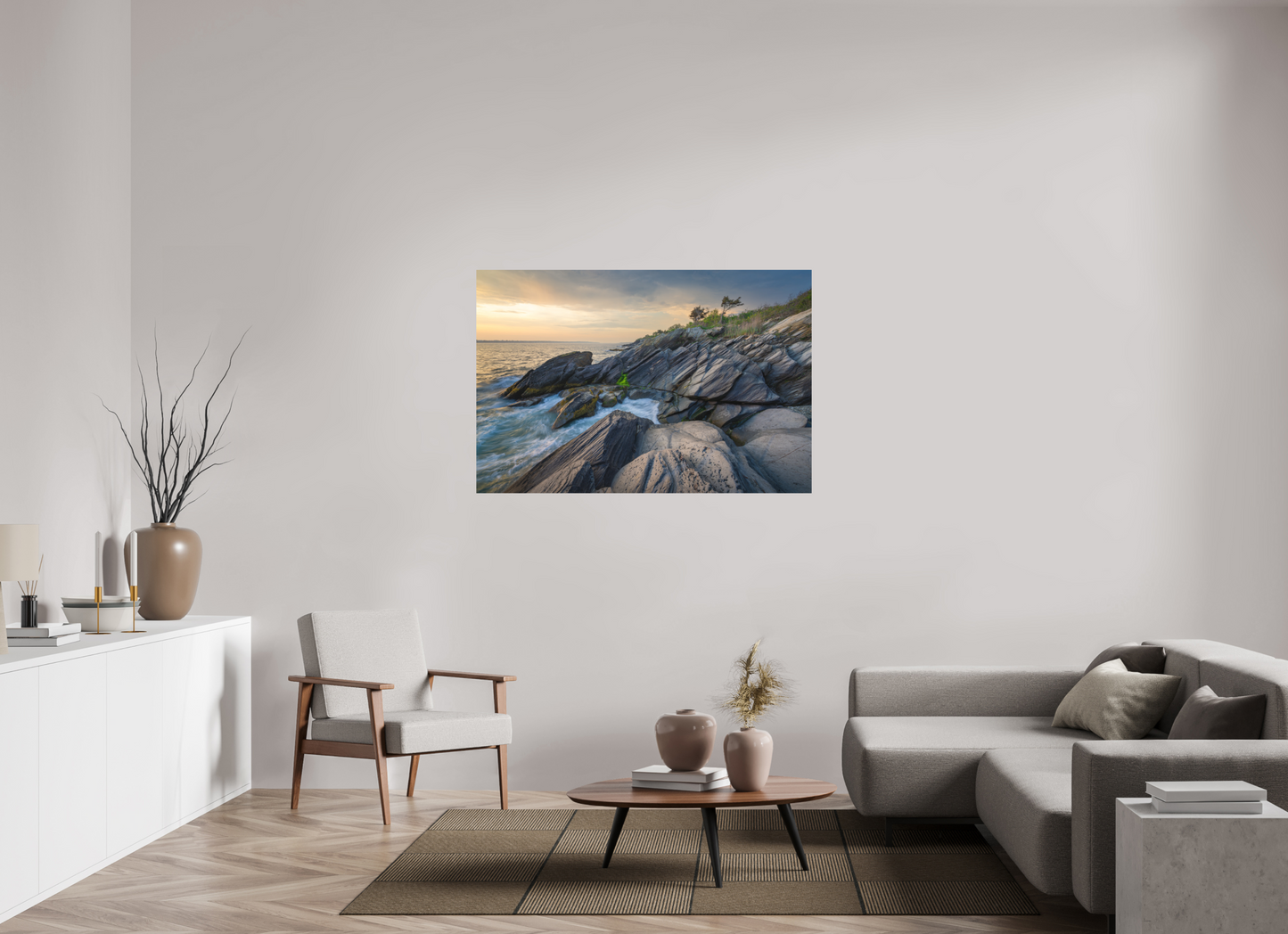 54 x 36″, Basic Matte Photo Print on Fuji Crystal DP II Paper Sunset Glow at Beavertail
