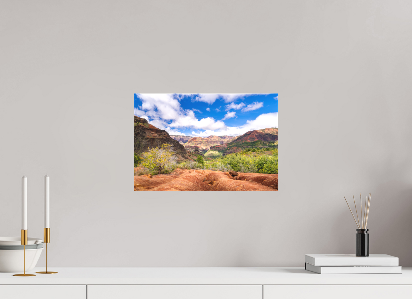 15 x 10″, Matte Canvas Print Along the Kukui Trail