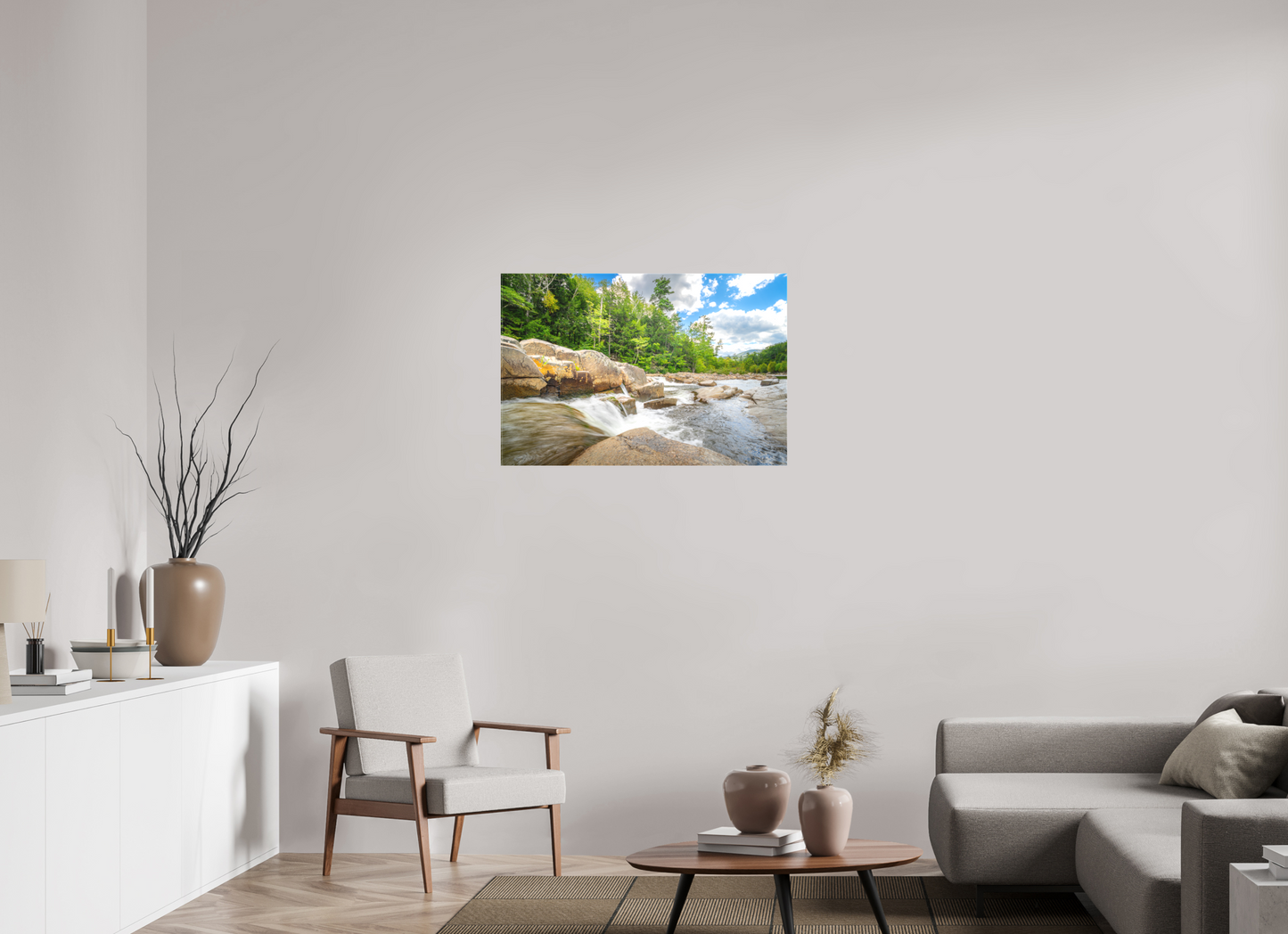 36 x 24″, Matte Canvas Print Over the Falls