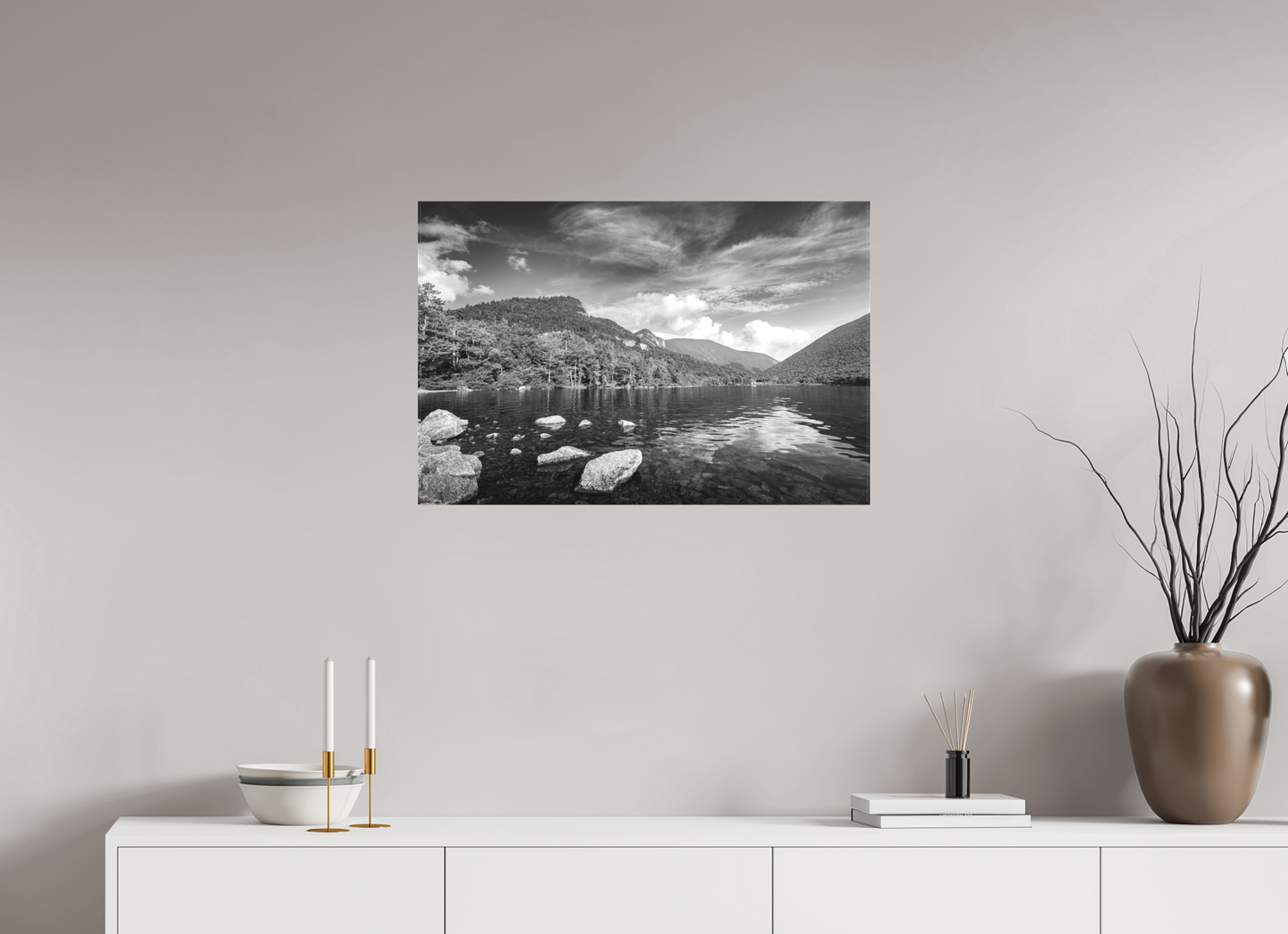 30 x 20″, Matte Canvas Print Overlooking Echo Lake